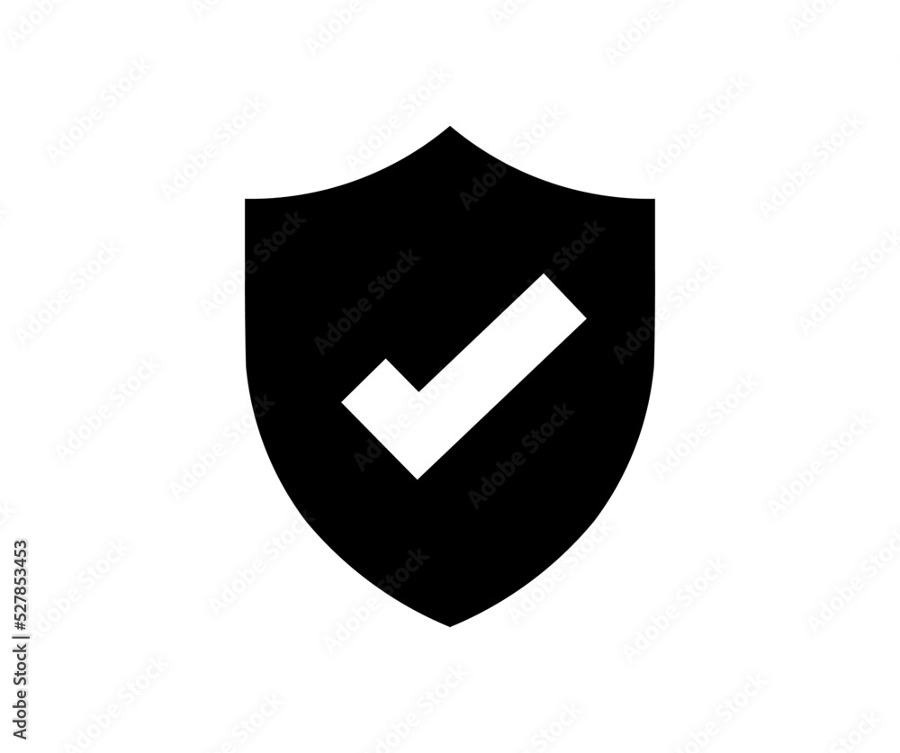 Poster web security system abstract technology logo design. shield check mark. network tech, digital, prote