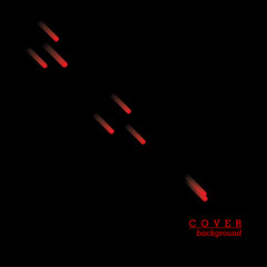 black background cover with falling red comets