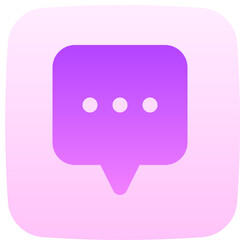 chat flat gradient icon