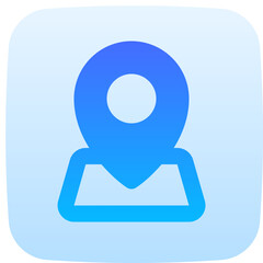 pin flat gradient icon