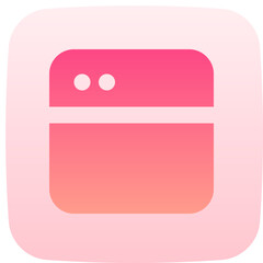 web page flat gradient icon