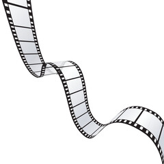 Fototapeta premium A strip of photo or cinema film isolated on a light background. Vector illustration.