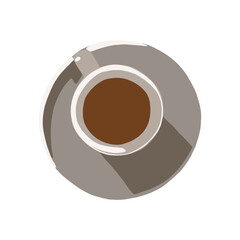 Cup of coffee illustration isolated on white background.