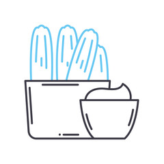 churros line icon, outline symbol, vector illustration, concept sign