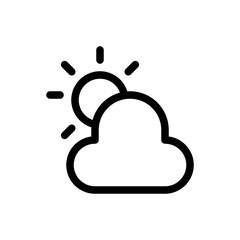 cloud day line icon