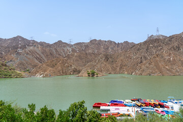 The lake in the desert and mountains