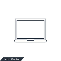 laptop icon logo vector illustration. laptop device symbol template for graphic and web design collection
