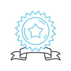 competitions line icon, outline symbol, vector illustration, concept sign