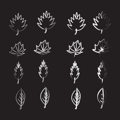 Leaf drawing vector illustration for design elements