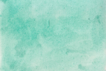 Hand painted watercolor green texture, brush strokes on the white paper background and watercolor background with grunge.