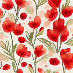 Trendy colorful vibrant floral pattern for decoration, wallpaper and inspiration