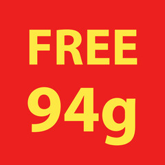 Buy and get Free 50 or 100 grams. Promo Tag. Offer Pricing.