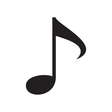 musical notes icon on a white background