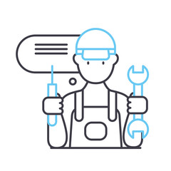 customer requirement line icon, outline symbol, vector illustration, concept sign