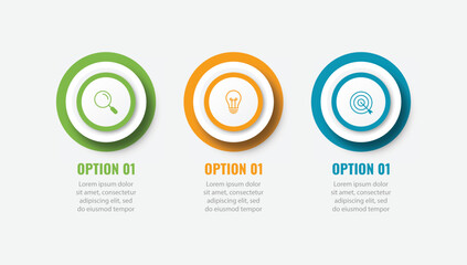 Presentation business infographic template with 3 options