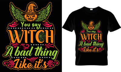 Halloween T-Shirt Design Template.