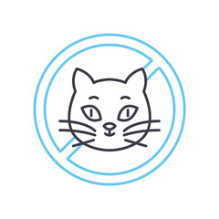 cruelty free line icon, outline symbol, vector illustration, concept sign