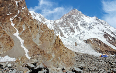 K2-top, de op een na hoogste berg ter wereld na de Mount Everest