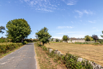 Fototapeta na wymiar Boveda de Mera, Spain. Fields around this small Galician village
