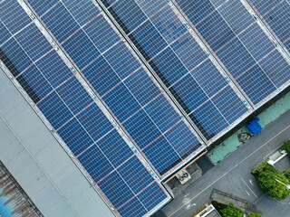solar power staiton on factory