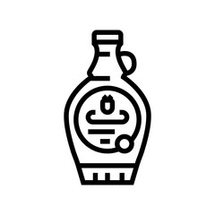 syrup blackberry line icon vector. syrup blackberry sign. isolated contour symbol black illustration
