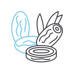 date palm line icon, outline symbol, vector illustration, concept sign