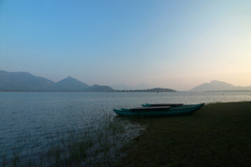 Landscape of Kandamala Lake, close to Dambulla, Sri Lanka
