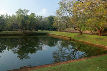 Fototapeta na wymiar Water gardens in Sigiriya, Sri Lanka