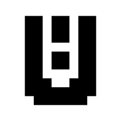 pixel art letter font
