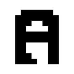 pixel art letter font

