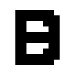 Fototapeta na wymiar pixel art letter font 