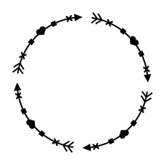 arrow art circle frame
