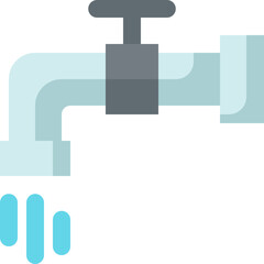 water tap flat icon