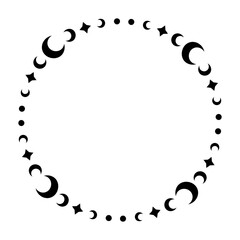 moon art circle frame
