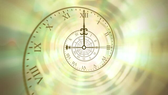 Time Spiral Hypnotic Clock Dial Loop Animation