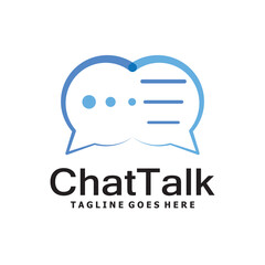 chat bubble logo icon vector illustration template