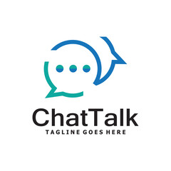 chat bubble logo icon vector illustration template