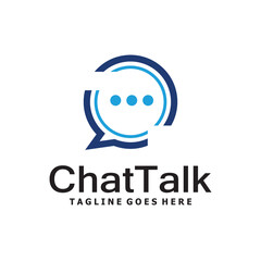 Obraz premium chat bubble logo icon vector illustration template