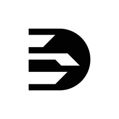 Letter D logo or icon design. template elements. geometric abstract logos