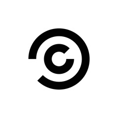 Letter C logo or icon design. template elements. geometric abstract logos