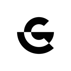 Letter C logo or icon design. template elements. geometric abstract logos