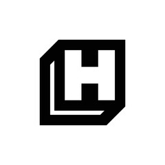 Letter H logo or icon design. template elements. geometric abstract logos
