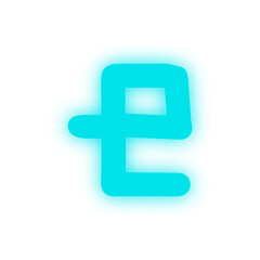 Fototapeta premium glow fantasy ancient alphabet 