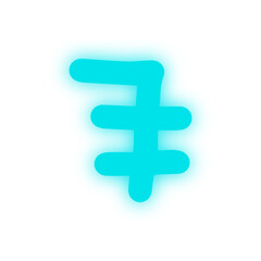 Fototapeta premium glow fantasy ancient alphabet 