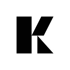 Letter K logo or icon design. template elements. geometric abstract logos
