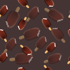ice cream pattern vector food illustration