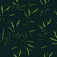 flowers pattern greens illustration vector background