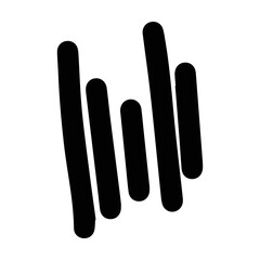 Abstract hand drawn shape doodle, vector modern and contemporary design art element collection for poster, wall art and print collections in a glyph illustration