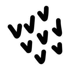 Abstract hand drawn shape doodle, vector modern and contemporary design art element collection for poster, wall art and print collections in a glyph illustration