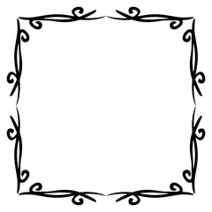 swirl art square frame
